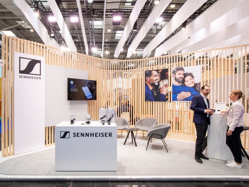 Sennheiser Messestand auf der EUHA Hannover 2024